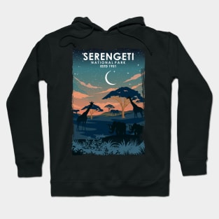 Serengeti Africa National Park Poster Hoodie